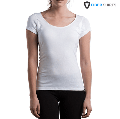 Fibershirt anti-zweet shirt dames wit