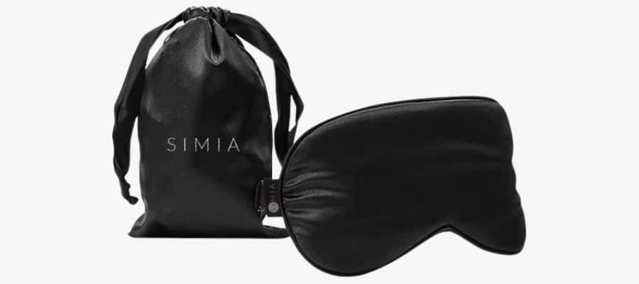 SIMIA™ Premium Zijden Slaapmasker + Opbergzakje – 100% Verduisterend Oogmasker – Verstelbaar – Blinddoek – Zijdezacht – Anti-Rimpel 